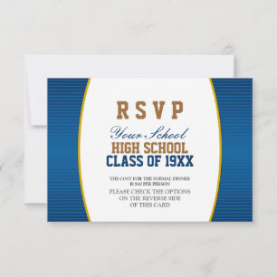 Customisable Class Reunion RSVP Card