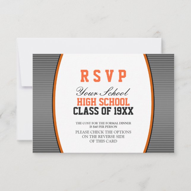 Customisable Class Reunion RSVP Invitation (Front)