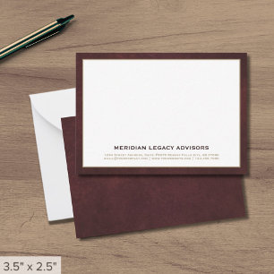 Customisable Classic Business Note Card