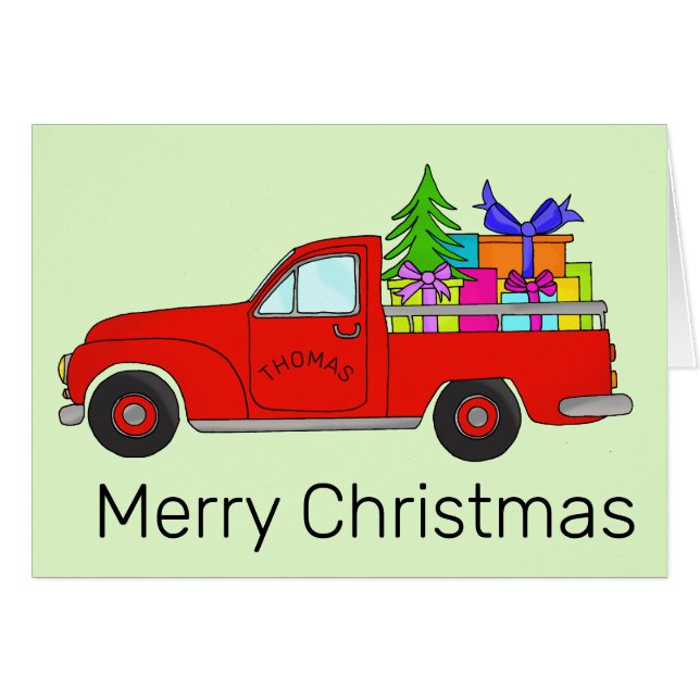 Customisable Classic Christmas Car (Front Horizontal)