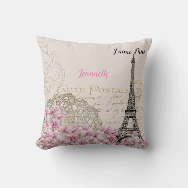 Customisable Classic Paris Motif  Cushion (Front)
