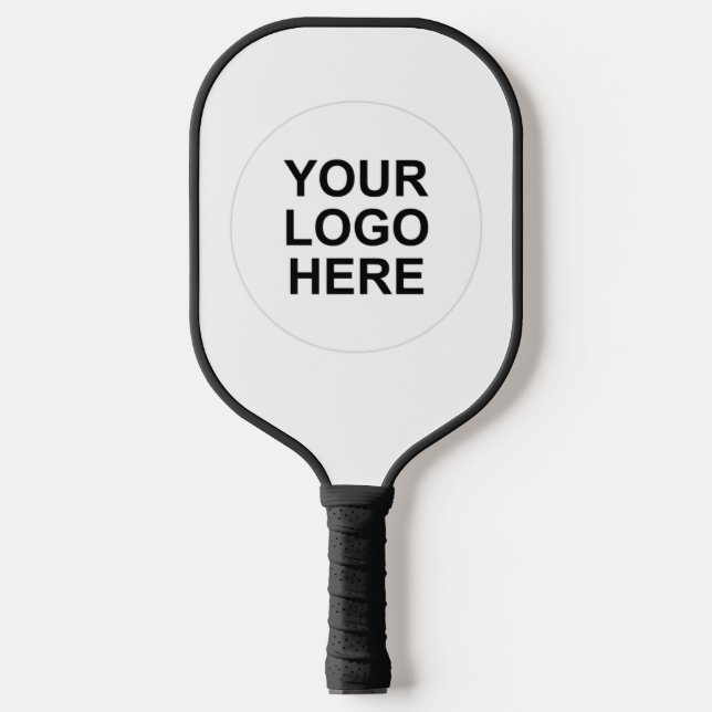 Customisable Classic White Business Logo  Pickleball Paddle (Front)