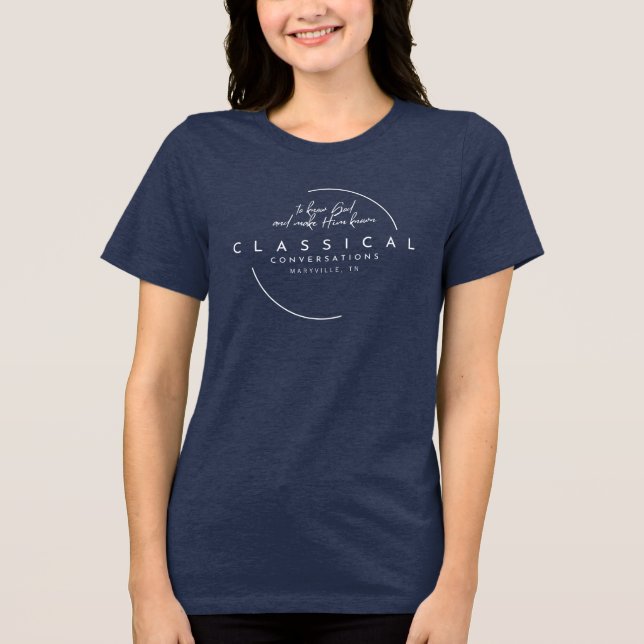 Customisable Classical Conversations Tri-Blend Shirt (Front)