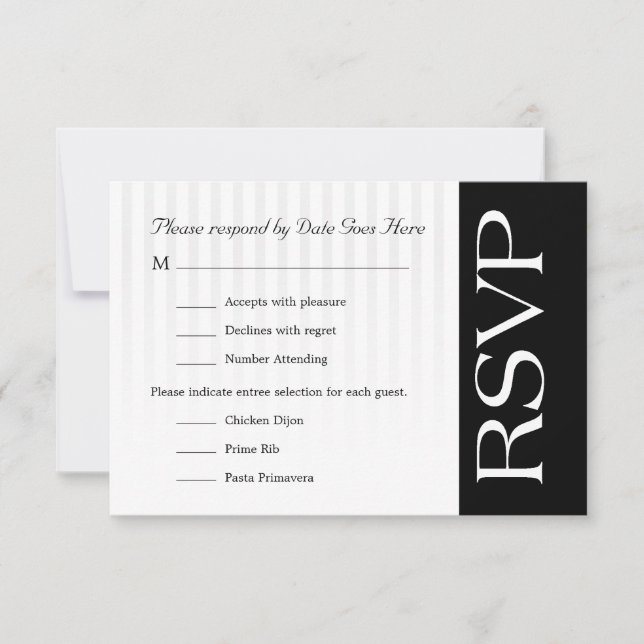 Customisable Classy RSVP (Front)