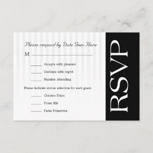 Customisable Classy RSVP Card