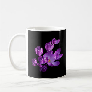 Customisable Classy Witch purple flowers black Coffee Mug