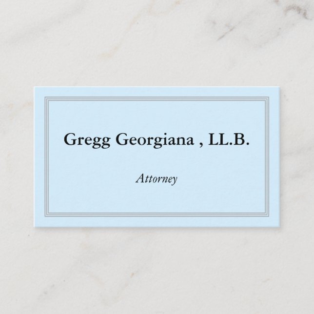 Customisable & Clean Attorney Business Card (Front)