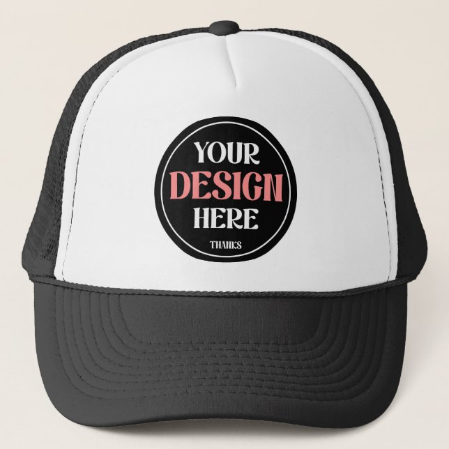 Customisable, clean, stylish & sophisticated  trucker hat (Front)