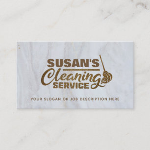 Customisable Cleaning Service Business Cards