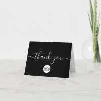 Customisable client Appreciation Black White Chic