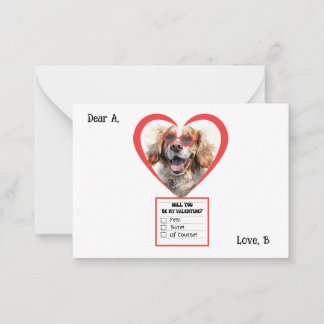 Customisable Clumber Spaniel Dog Valentine Card