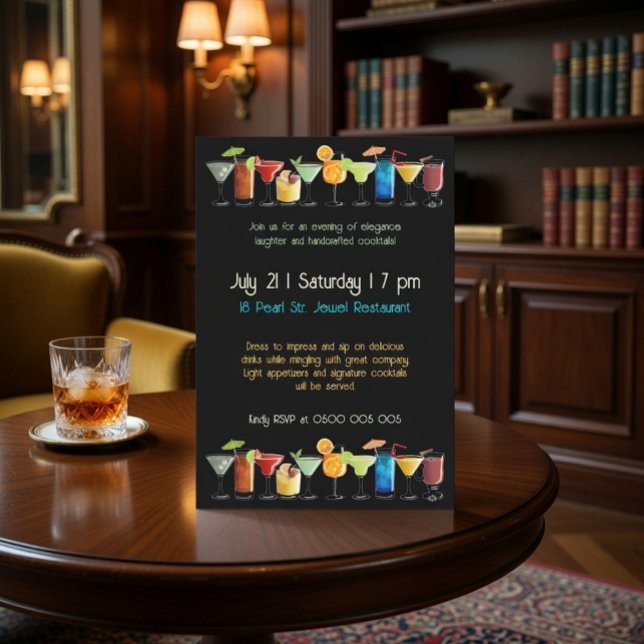 Customisable Cocktail Party Invitation (Creator Uploaded)
