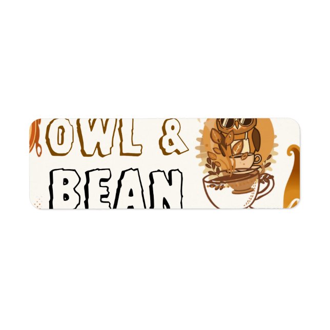 Customisable Coffee Business Branding Return Address Label (Front)