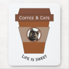 Customisable Coffee & Cats - Life is Sweet