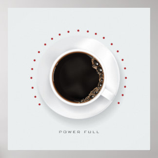 Customisable Coffee Full Charge Poster