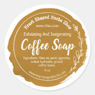 Customisable Coffee Soap Label Handmade