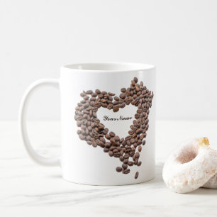 Customisable Coffeeholic mug coffee beans love!