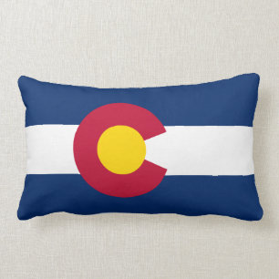Customisable Colorado Flag Souvenir Lumbar Cushion