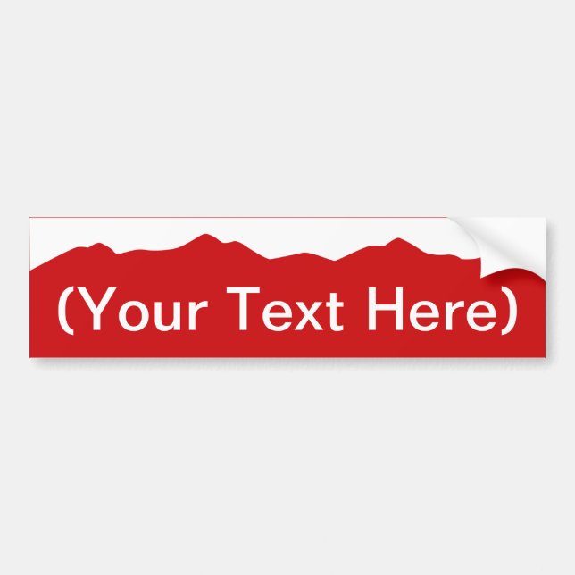Customisable Colorado Mountains Bumper Sticker (Front)