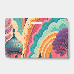 Customisable Colour Burst Event Badge ID Badge