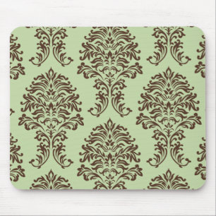 Customisable Colour Damask Mouse Pad