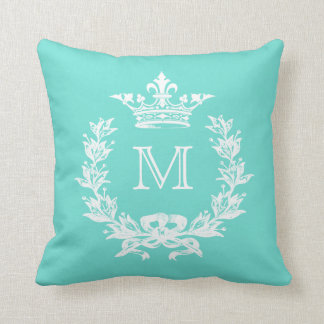 Customisable Colour Monogram French Crown Cushion