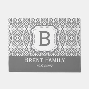 Customisable Colour Moroccan Style Door Mat, Grey Doormat