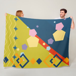 Customisable Colourful Geometric Pattern Blanket 