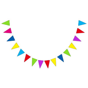 Customisable Colourful Party Bunting Banner Flags