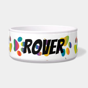 Customisable colourful paw print