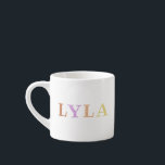 Customisable Colourful Toddler/Kid Name Mini Mug<br><div class="desc">Sweet and simple toddler/kid name mug for your mini!</div>