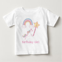 Customisable Colourful Unicorn Magic Wand Birthday