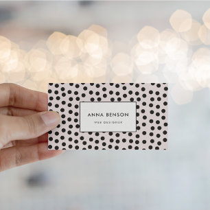 Customisable colours Polka dots Business Card