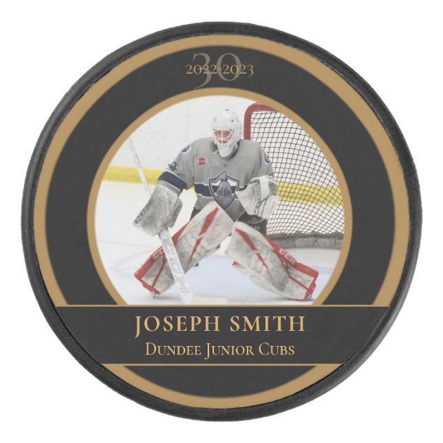 Customisable Commemorative Hockey Puck Gift (Front)