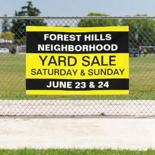 Customisable Community Neighbourhood Yard Sale Banner