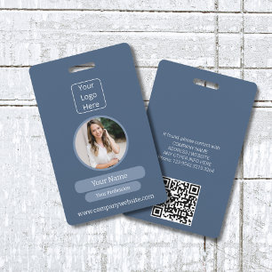 Customisable Company ID Badge with QR Code