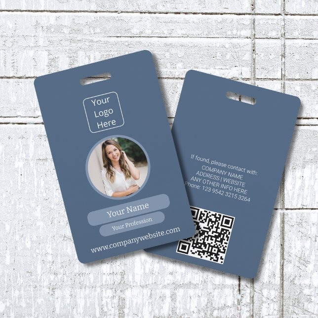 Customisable Company ID Badge with QR Code (Creator Uploaded)