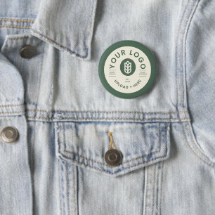 Customisable Company Logo Sage Green 6 Cm Round Badge