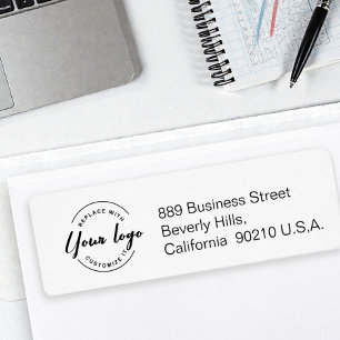 Customisable Company Logo template Simple Return Address Label