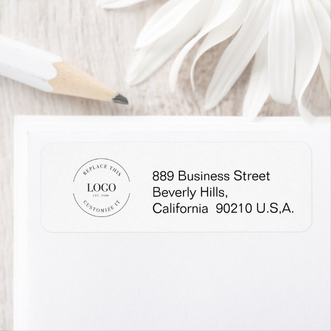 Customisable Company Logo template Simple Return Address Label (Insitu)
