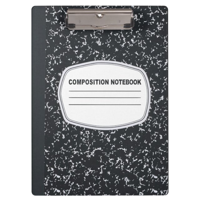 Customisable Composition Notebook Clipboard (Front)