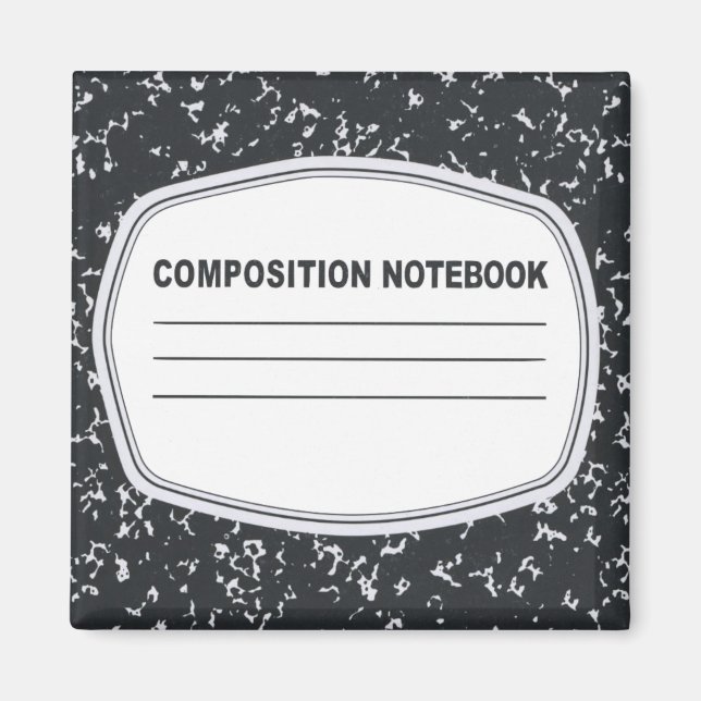 Customisable Composition Notebook Magnet (Front)