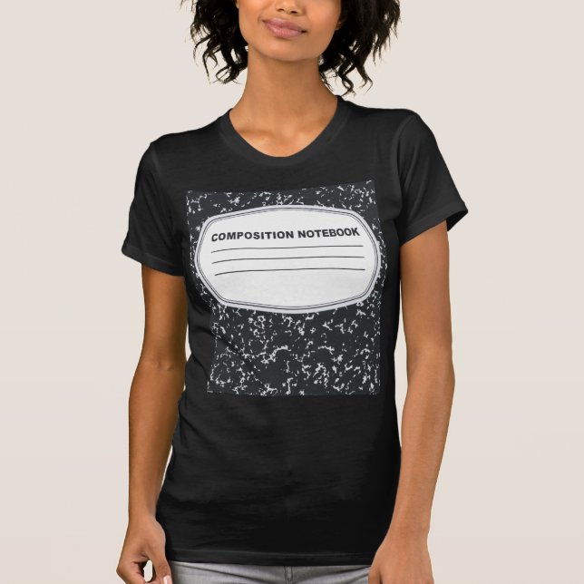 Customisable Composition Notebook T-Shirt (Front)