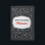 Customisable Composition Notebook Wallet<br><div class="desc">It's time to go old school with this Customisable Composition Notebook Wallet! The design features a classic black and white cover of the composition book from everyone's childhood. You can customise the design by clicking the "customise it" icon and simply changing the text. It's easy peasy for an honour student...</div>