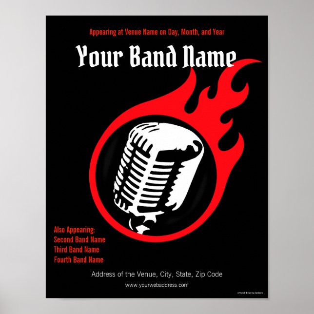 Customisable Concert Poster (Front)