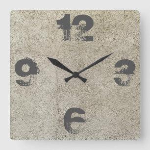 Customisable Concrete Square Wall Clock
