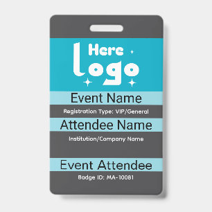 Customisable conference and expo badge template ID badge