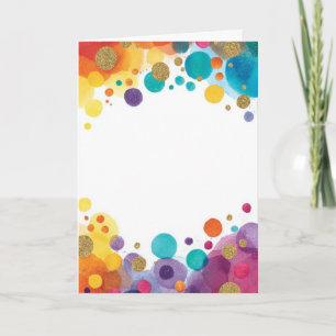 Customisable Confetti Frame Folded Card