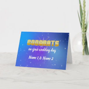 Customisable congrats bright lights card