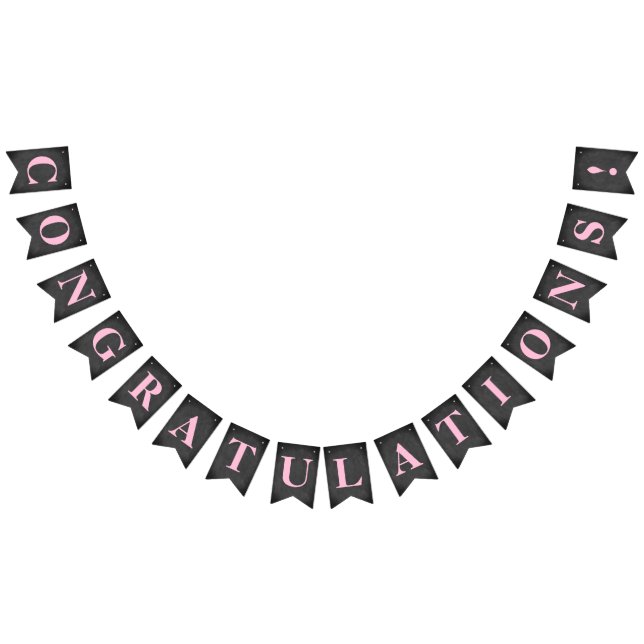 Customisable CONGRATULATIONS! Simulated Chalkboard Bunting (All)
